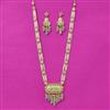 Kundan Long Necklace Set With Gold Plating