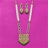 Kundan Long Necklace Set With Gold Plating