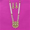 Kundan Long Necklace Set With Gold Plating