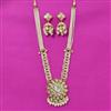 Kundan Long Necklace Set With Gold Plating