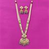 Kundan Long Necklace Set With Gold Plating