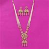 Kundan Long Necklace Set With Gold Plating