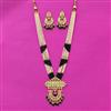 Kundan Long Necklace Set With Gold Plating