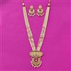 Kundan Long Necklace Set With Gold Plating
