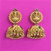 Antique Jhumki With Matte Gold Plating