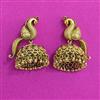 Antique Jhumki With Matte Gold Plating