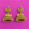 Antique Jhumki With Matte Gold Plating