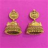 Antique Jhumki With Matte Gold Plating