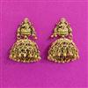 Antique Jhumki With Matte Gold Plating