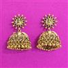 Antique Jhumki With Matte Gold Plating