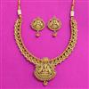Antique Temple Necklace With Matte Gold Plating