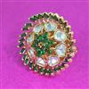 Kundan Adjustable Ring With Carat Plating