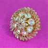 Kundan Adjustable Ring With Carat Plating