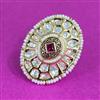 Kundan Adjustable Ring With Carat Plating