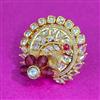 Kundan Adjustable Ring With Carat Plating