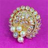 Kundan Adjustable Ring With Carat Plating