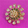 Kundan Adjustable Ring With Carat Plating