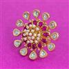 Kundan Adjustable Ring With Carat Plating