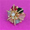 Kundan Adjustable Ring With Carat Plating