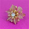 Kundan Adjustable Ring With Carat Plating
