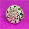 Kundan Meenakari Ring With Carat Plating