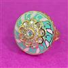 Kundan Meenakari Ring With Carat Plating