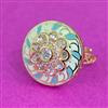 Kundan Meenakari Ring With Carat Plating