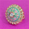 Kundan Meenakari Ring With Carat Plating