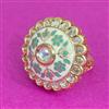 Kundan Meenakari Ring With Carat Plating