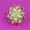 Kundan Adjustable Ring With Carat Plating
