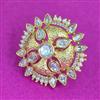 Kundan Meenakari Ring With Gold Plating