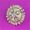Kundan Meenakari Ring With Gold Plating