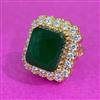 Kundan Adjustable Ring With Carat Plating