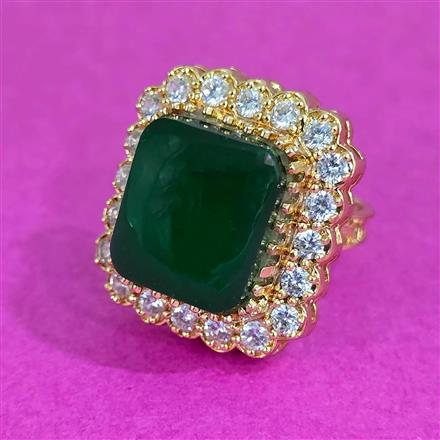 Kundan Adjustable Ring With Carat Plating