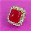 Kundan Adjustable Ring With Carat Plating