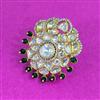 Kundan Adjustable Ring With Victorian Plating