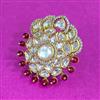 Kundan Adjustable Ring With Victorian Plating