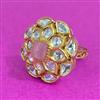 Kundan Adjustable Ring With Victorian Plating
