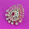 Kundan Adjustable Ring With Carat Plating