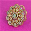 Kundan Adjustable Ring With Victorian Plating