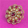 Kundan Adjustable Ring With Victorian Plating