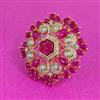 Kundan Adjustable Ring With Carat Plating