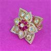 Kundan Adjustable Ring With Carat Plating