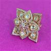 Kundan Adjustable Ring With Carat Plating