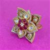 Kundan Adjustable Ring With Victorian Plating