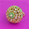 Kundan Adjustable Ring With Carat Plating