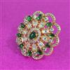 Kundan Adjustable Ring With Carat Plating