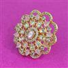 Kundan Adjustable Ring With Carat Plating