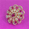 Kundan Adjustable Ring With Carat Plating