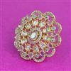Kundan Adjustable Ring With Carat Plating